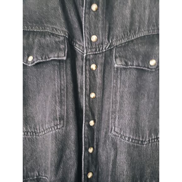 Free People x Care FP Townes Denim Coveralls/Jumpsuit Black Size Large - Picture 8 of 11